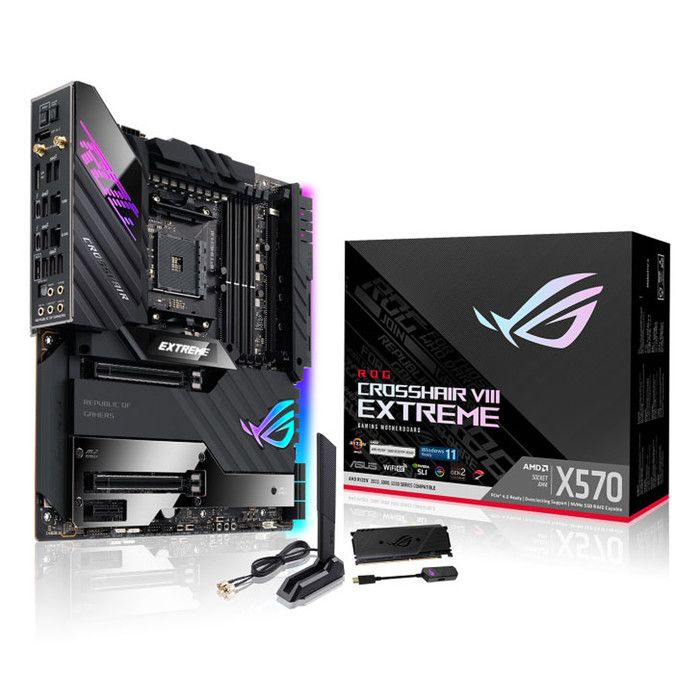 Carte mère Gaming – ASUS – ROG Crosshair VIII Extreme – EATX – WiFi 6E – AMD X570