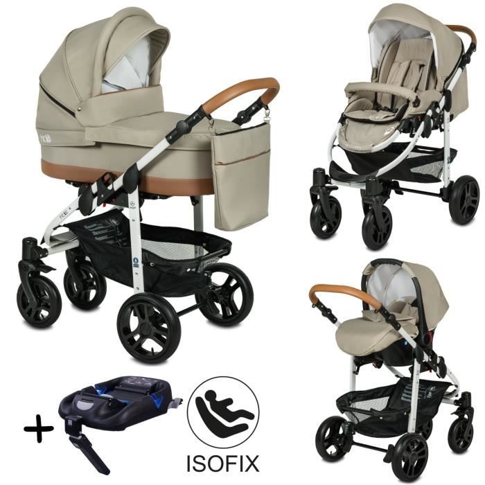 Poussette Combinée Trio 3 en 1 HT2 ISOFIX Beige - Caramel - Cdiscount  Puériculture & Eveil bébé