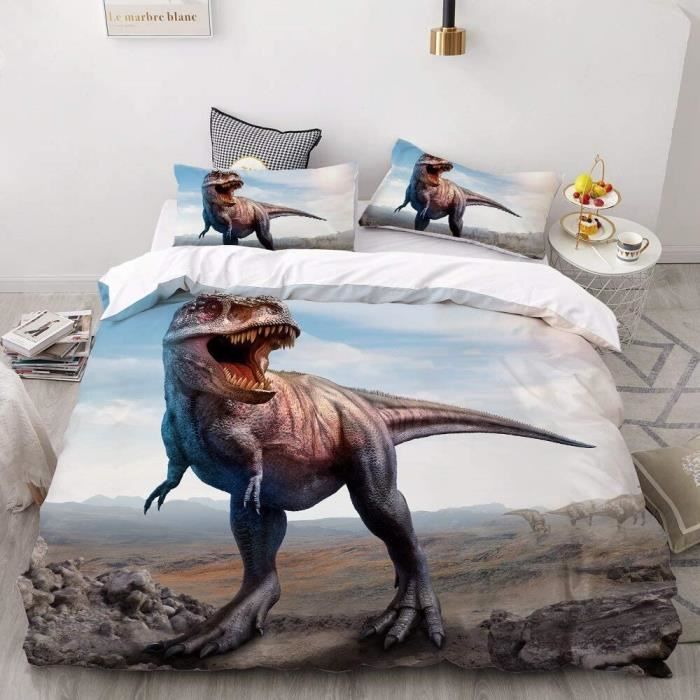 Parure de lit Huohuo 3D Motif dinosaure de Jurassic Park 200x200cm[18586] Cdiscount Maison