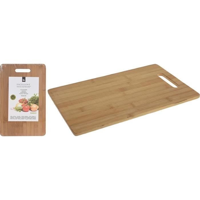 Planche à Découper En Bois D'Hévéa Chef Remi 40x25 Cm - Antidérapante, Rainure, Résistante, Approuvée Bouchers