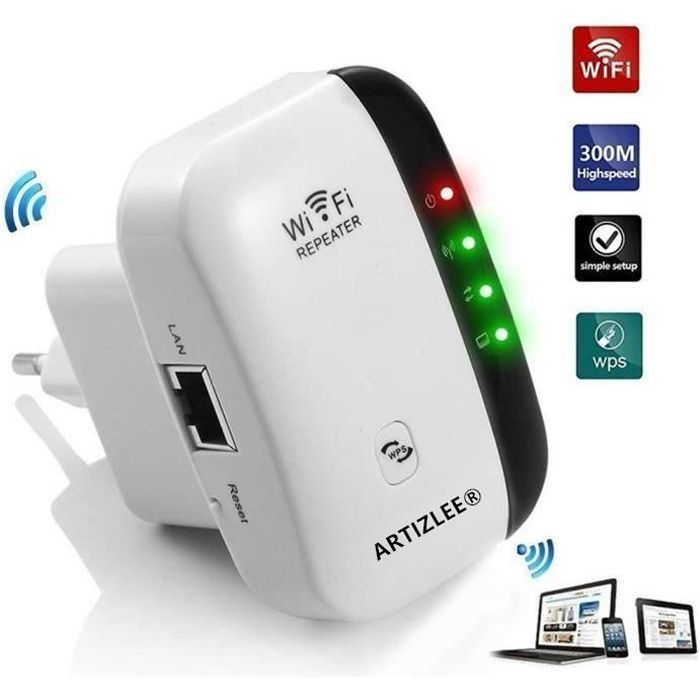 Amplificateur WiFi, ARTIZLEE Repeteur WiFi Booster de signal