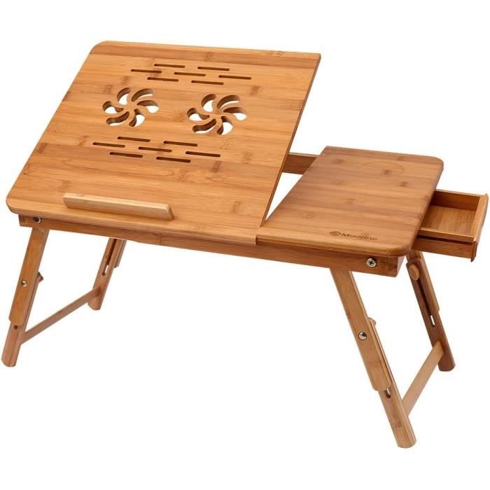 Lap Desks Plateau Lapdesks Plateau Pliable portatif réglable de lit de Support de Tableau dordinateur Portable de carnet dor A80