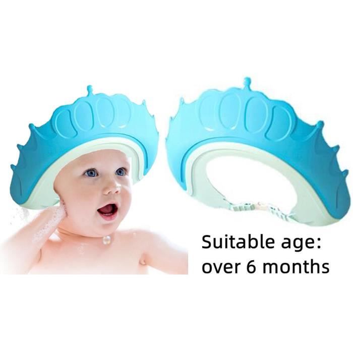 Chapeau souple protection bébé, bonnet de douche pour le lavage des cheveux  pour enfants