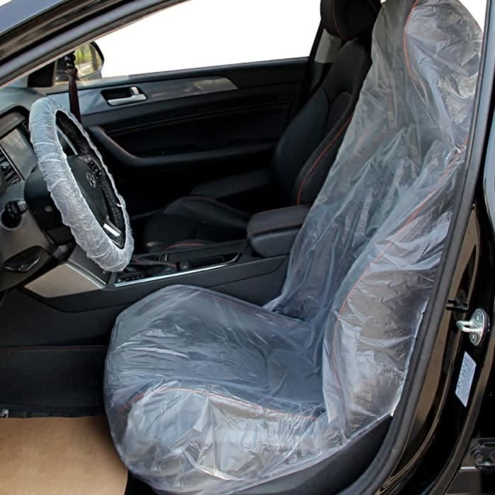 10pcs 138*80cm Housse Plastique Jetable Transparente Bâche Couverture  Protection Siège Auto Véhicule - Cdiscount Auto
