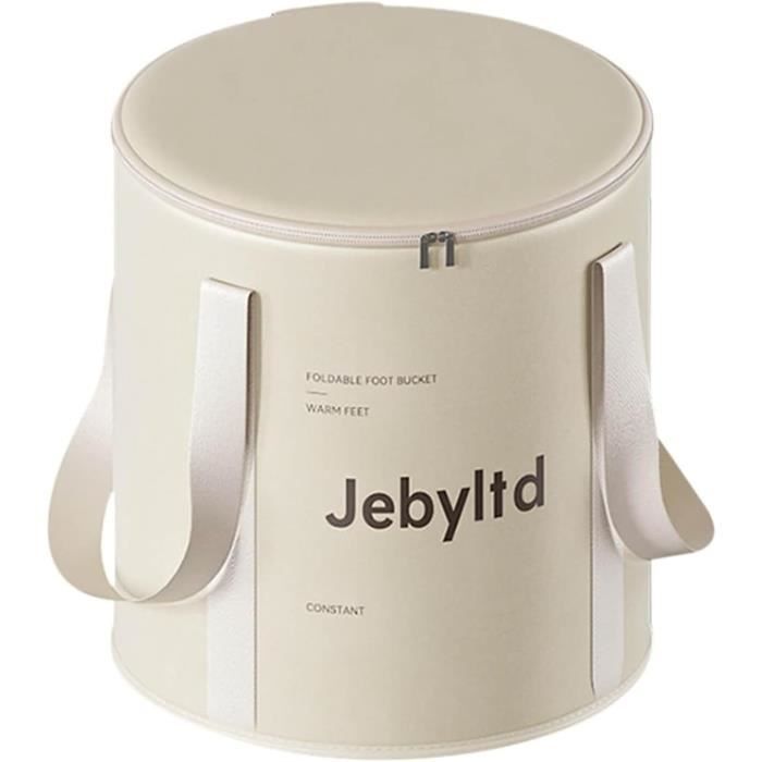 Seau Pliable 20 Litres Avec Poignée - Réservoir Eau Camping Portable - 28,5 Cm Haut - Noir