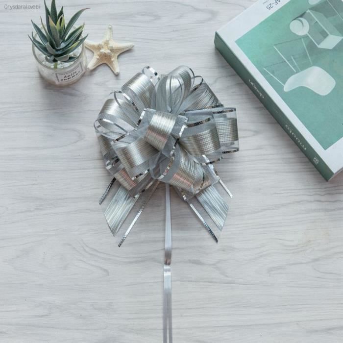 Sapin arbre de noël,Grande Taille 50mm Blanc Couleur Unie Pull Arc