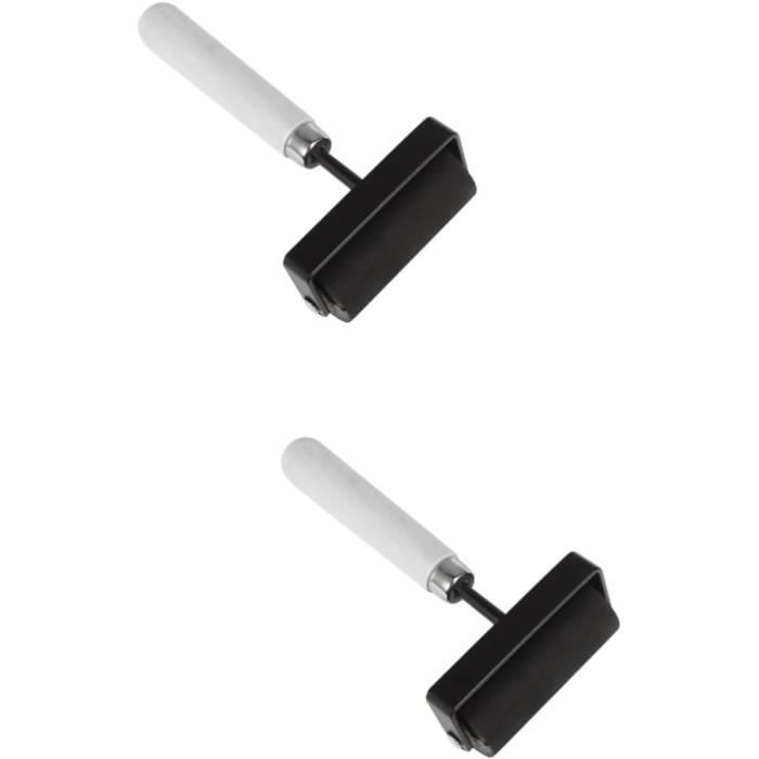 PATIKIL LED Bande Canal Rouleau Outil, 2 Paquet U-Rainure Roues Avec Bois Poignée Rapide Installation Outil Pour 5 -8mm Large LED Bande