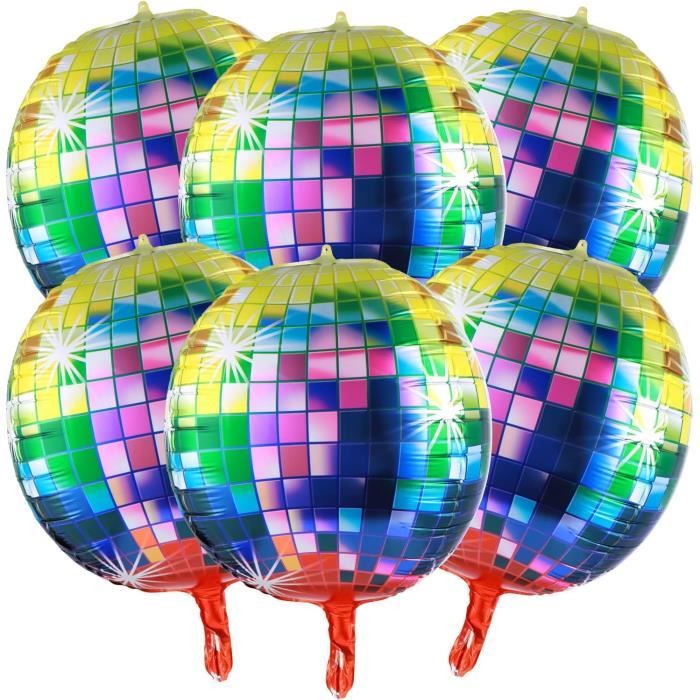 Lot De 6 Ballons Disco Multicolores 55,9 Cm 360 Degrés 4D Décorations De  Fête Disco Années 60, 70, 80, 90[J13783] - Cdiscount Maison