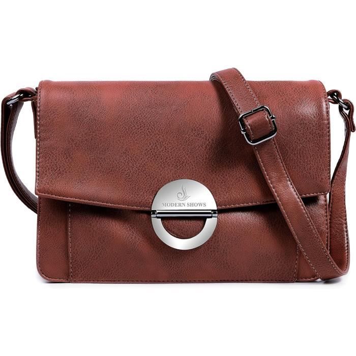 Sac à Main En Cuir Vieilli Délavé Bleu - Marque DUDU - Occasion Bon état