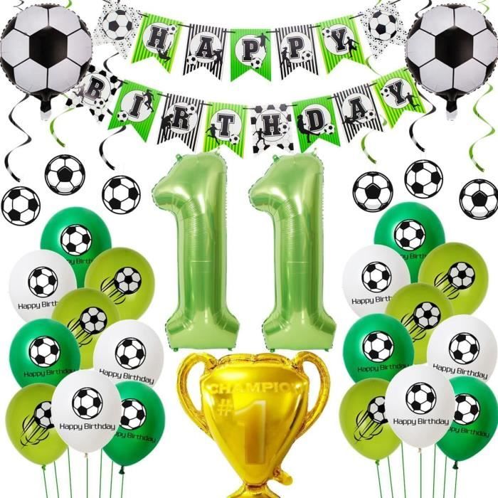 Football Arche Ballons 11 Ans Anniversaire Garcon Décoration Vert