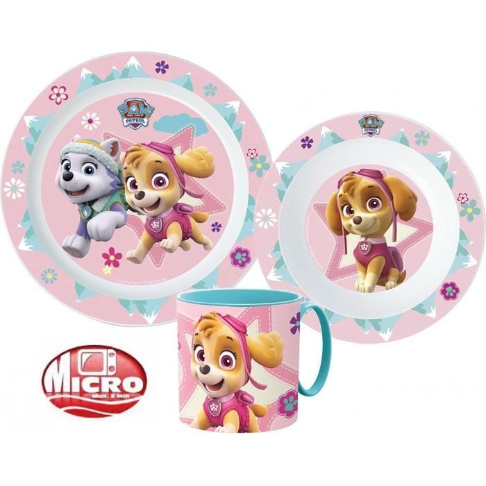 Assiette 3 Sections Réutilisable Paw Patrol Pour Fille - Parfaite Pour Le Petit Déjeuner Et Les Repas
