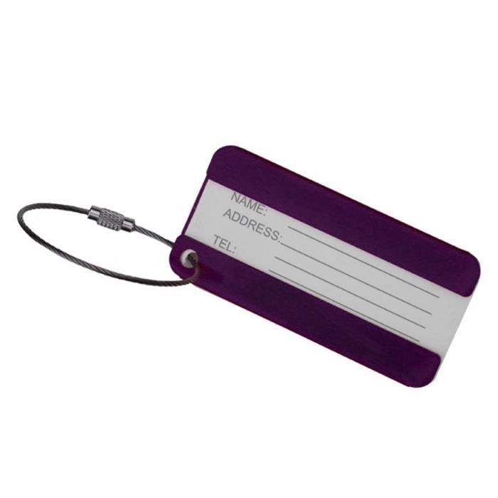 Gespout /Étiquette De Bagage Violet Accessoire De Voyage Valise Sac en Silicone Id/éal pour Avion Train Bus
