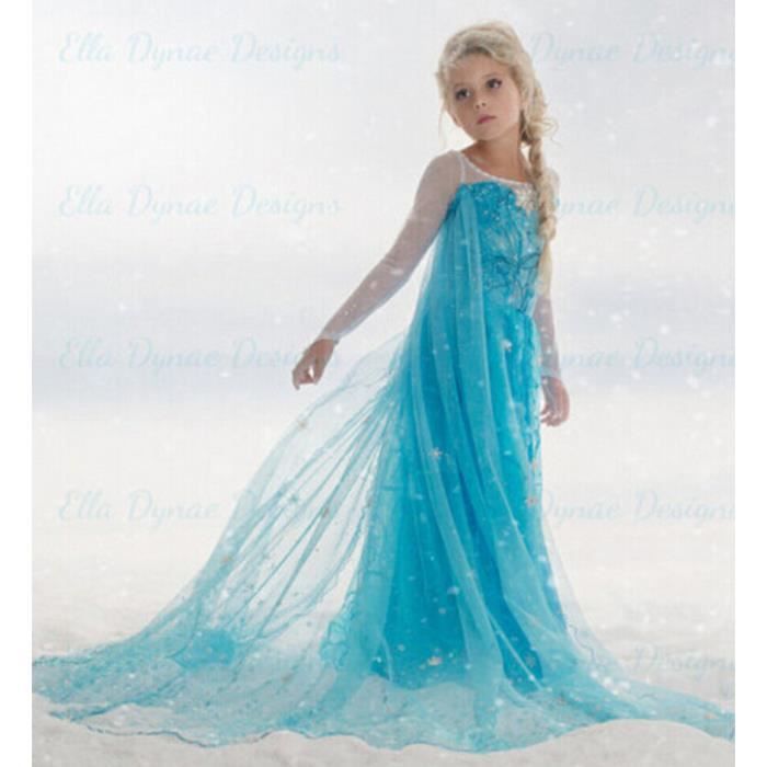 Costume déguisement princesse reine des neiges 4-5 ans - Cdiscount Jeux -  Jouets