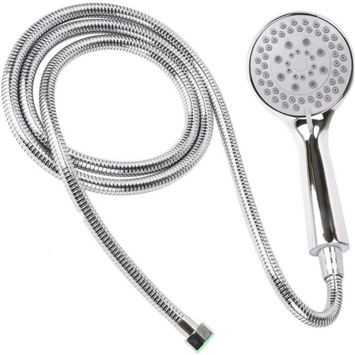 Pommeau De Douche Universel 4 Jets 2 M En Acier Inoxydable