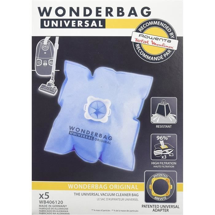 Wonderbag WB406120 boite de 5 Sacs aspirateur Wonderbag Classic 