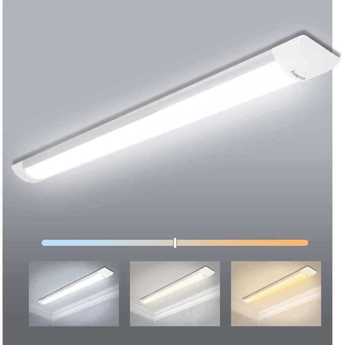 Salle de bain Salon Cuisine LED Tube Light pour Bureau Réglette LED 30W//90cm Tube LED 3600LM Garage Atelier Chambre Plafonnier de Bureau 220V Blanc Chaud 3000K