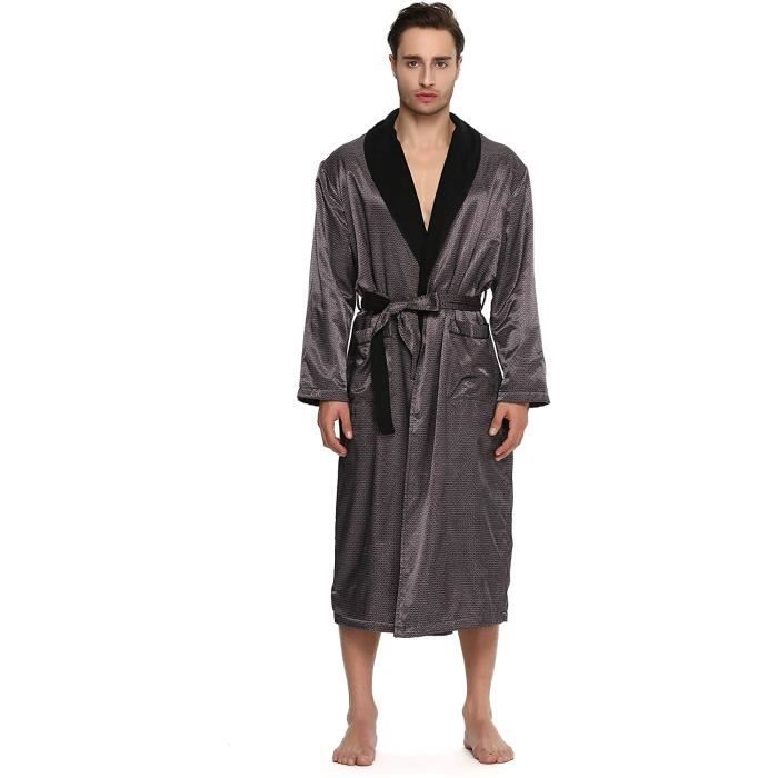 Peignoir en polyester satine pour homme avec doublure polaire S 254 Cdiscount Maison