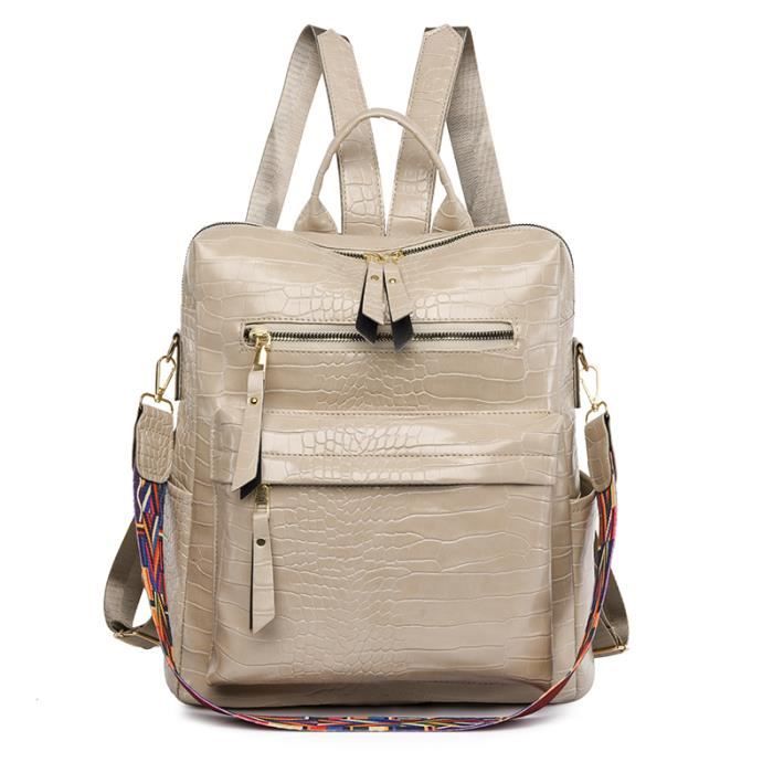 Sac à Dos Tendance à Pompons - Unisexe étudiant - Nylon/Polyester - Noir - Anti-vol - Neuf Avec étiquettes