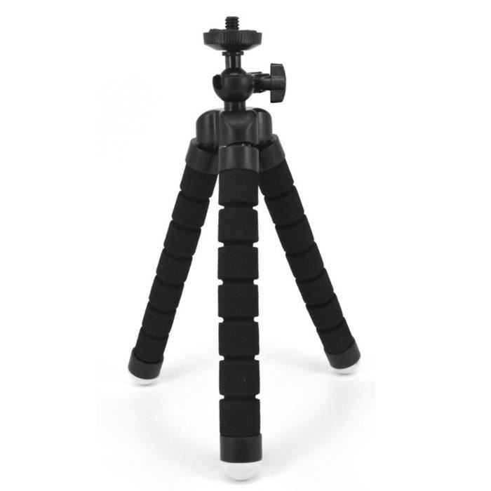 Trépied photoMini trépied en éponge Flexible pour téléphone support à Clip pour iPhone Samsung Xiaomi Gopro 9 8- black tripod