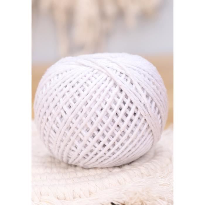 Cordon En Coton Torsadé Solide Pour Macramé - 10 Mm - Pour Suspension