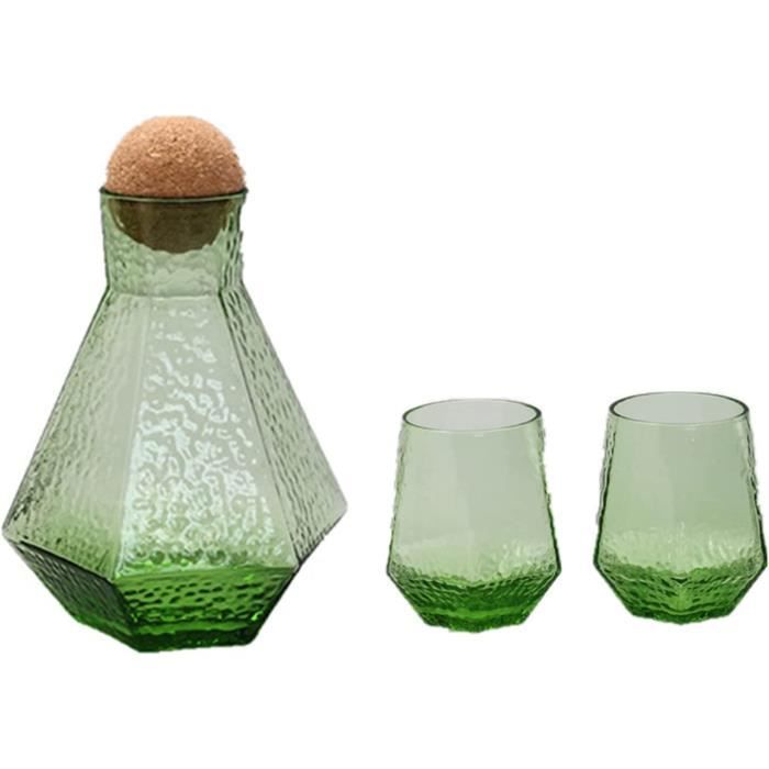 Carafe à Eau En Verre URMAGIC 500ml Avec Gobelet - Design Vache Mignon - Parfaite Pour Chevet, Bureau Ou Cadeau