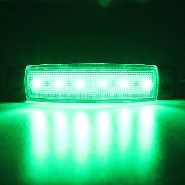 Lampe De Navigation Marine LED étanche 12V - 12 LEDs (6 Rouge/6 Vert), IP67, Pour Ponton, Bateau