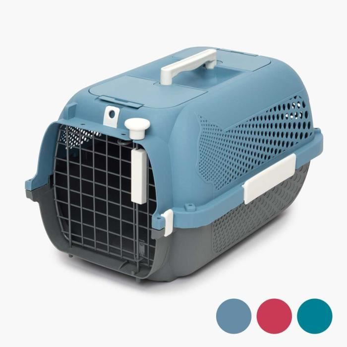 Meilleurs prix pour Cage de transport pour chat - CATIT - Moyen - Hauteur max chat 27 cm - Bleu-gris