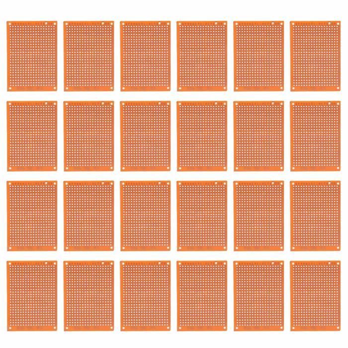 OTOTEC 10x Cartes PCB Bakélite 64x95mm - Circuit Imprimé à Trous Pour Soudure Et Prototypage