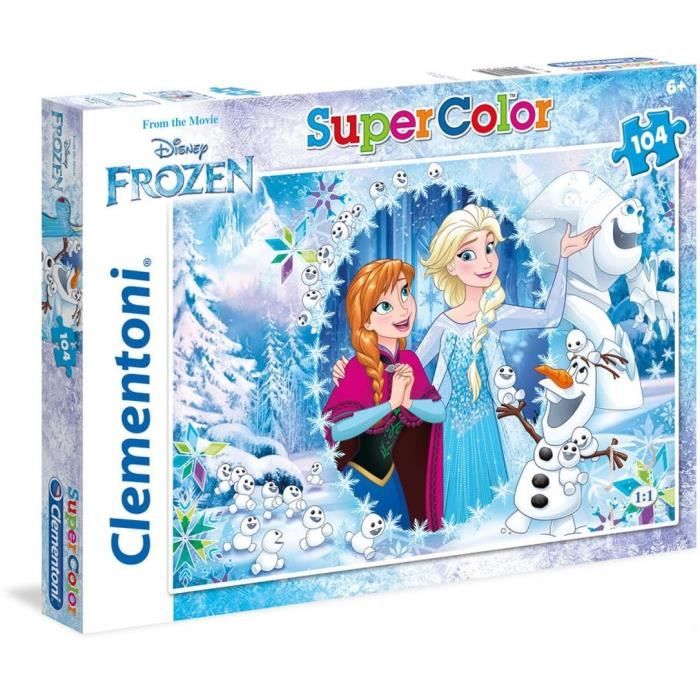 Puzzle La Reine des Neiges - CLEMENTONI - 104 pièces - Fille - 6 ans et ...