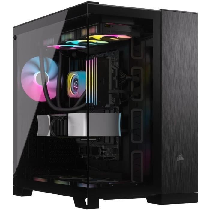 Boîtier PC - CORSAIR - 6500X Mid-Tower PC Case Black Obsidian Aluminum