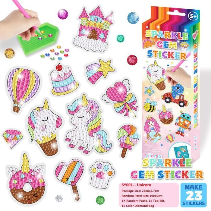 HGRGHH 15 Pcs Kit Peinture Diamant 5D Porte-clés Enfants - DIY Créatif Filles 6-12 Ans