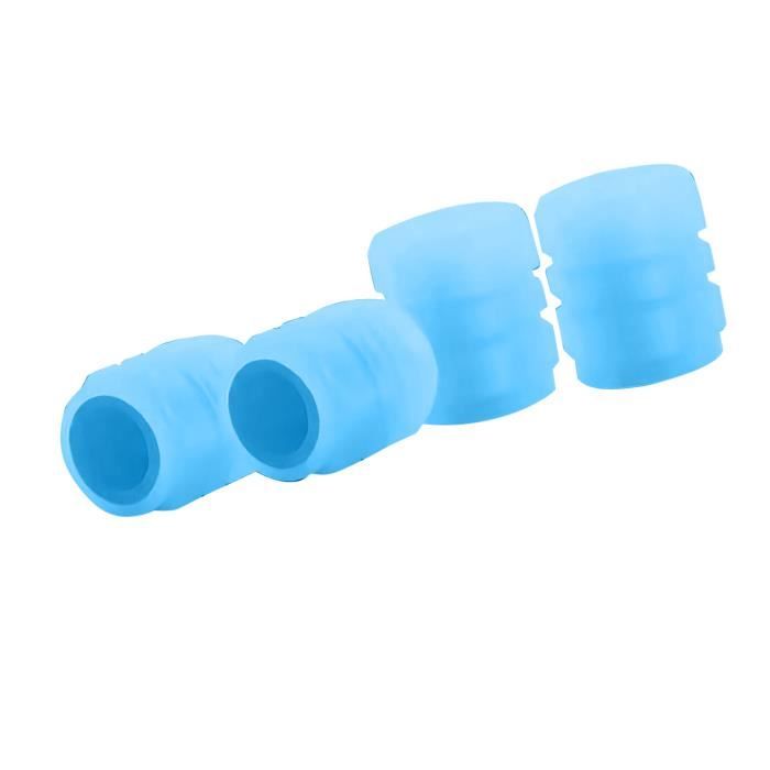 Lot De 10 Bouchons De Valve Phosphorescents Pour Pneus - Valve Schrader, Vert Fluo, Visibles La Nuit - 14