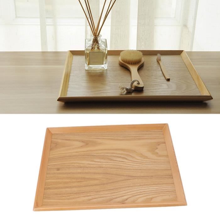Plateau De Service En Bambou 41x30x5cm | Avec Poignées Et Bords Hauts | Pour Cuisine, Salon, Fêtes