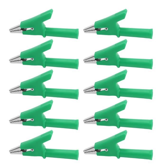 Pinces à cheveux de plaqué de Nickel 50pcs 8 x 60 mm avec dents, pince plate, pince crocodile accessoires C3415 - France