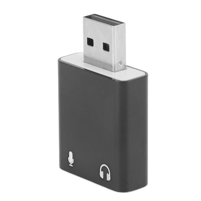 Cuifati Adaptateur Audio USB C Carte Son Stéréo Externe avec Prise Casque et Microphone 3,5 Mm pour Mac, Linux, PC, Ordinateur Portable, Bureau, 3 Pro