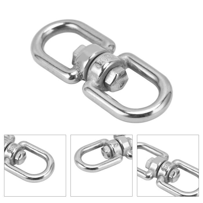 Lot De 6 Chaînes Métal 4mm X 50cm Avec Mousquetons - Pour Suspension Hamac, Chaise, Pots De Fleurs, Bricolage