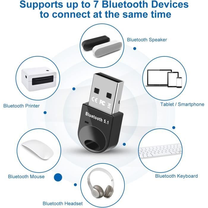Clé Bluetooth USB pour PC Compatible avec Windows 11 10 8.1 7 shuwosmart Cdiscount Informatique
