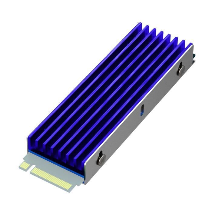 Dissipateur thermique M.2 – GLOTRENDS – SSD 2280 – Aluminium 6mm – Compatible PS5/Bureau – PCIe NVMe