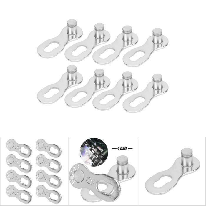 Lot De 4 Paires De Maillons De Chaîne Pour Vélo 12 Vitesses – Acier Inoxydable – Doré – Attache Rapide Réutilisable
