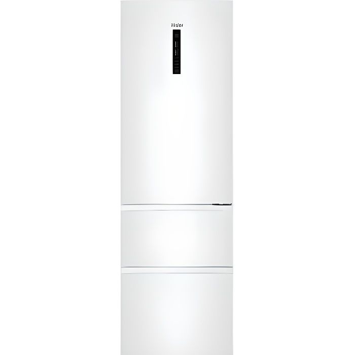 Réfrigérateur combiné Haier HTR3619ENPW - Classe E - My Zone Plus - Total No Frost - LED - 348L