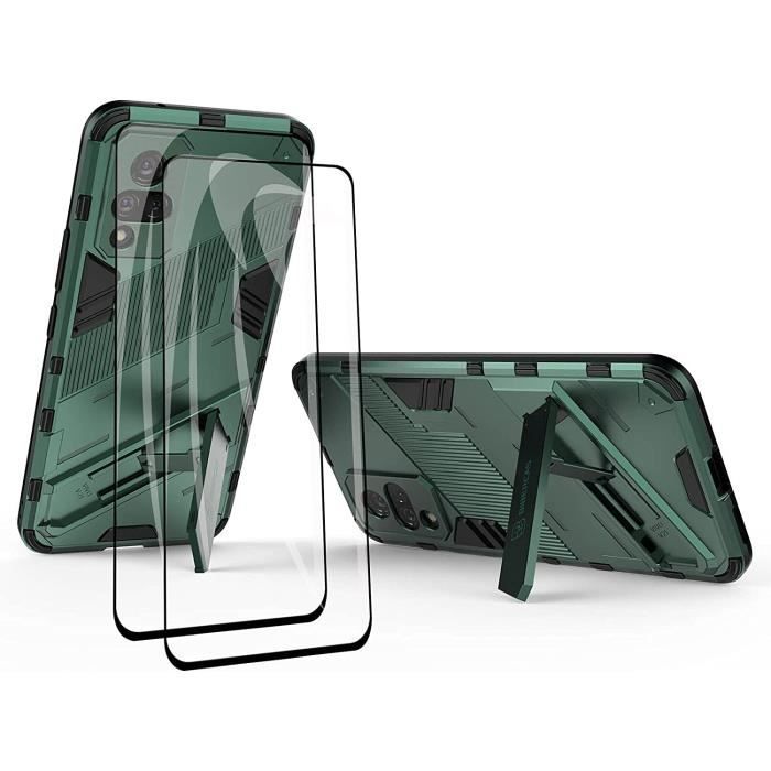 COOKD Cover Per Realme GT Neo 3 | Custodia Ibrida TPU/PC Con Cavalletto Integrato, Grigio, Antiurto Militare