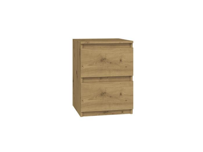 ASTER - Table de chavet style scandinave- 30x30x40 cm - Chevet 2 tiroirs - Meuble de chambre