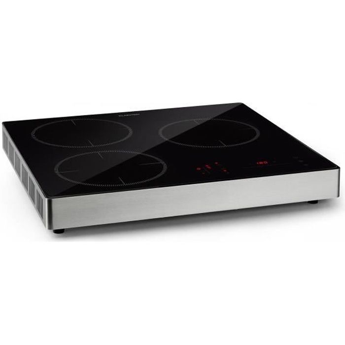 Klarstein Trinity Cook Hybrid - Table de cuisson á induction pose libre , 3 zones , 9 niveaux de puissance , 3400W max. - Noir