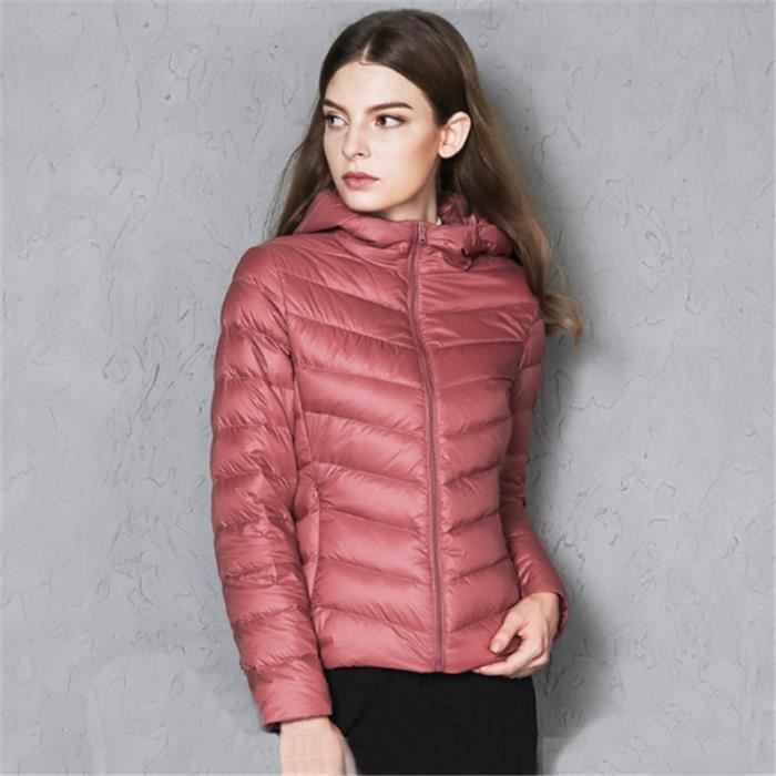 Doudoune Légère Femme Avec Capuche - Matelassée, Pliable, Imperméable, Idéale Voyage