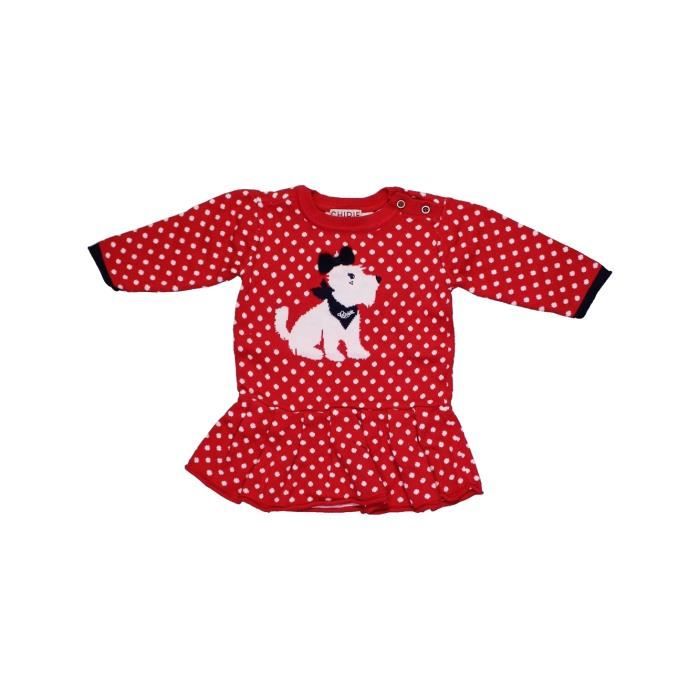 Robe Bebe Fille Chipie 6 Mois Rouge Hiver Vetement Bebe Cdiscount Pret A Porter