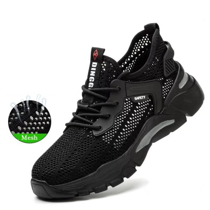 Chaussure De Securite Homme Femmes Legere Basket Securite Respirante Avec Embout En Acier Chaussures De Travail Antiderapantes 99089879
