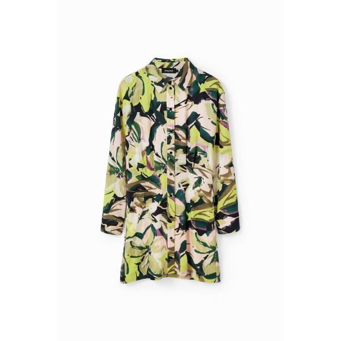 Robe chemise femme Desigual Kea Blanco Cdiscount Prêt-à-Porter