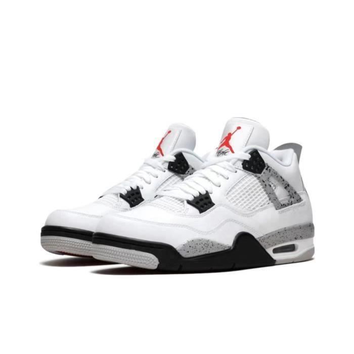 Air Jordan 4 Retro Blanc ciment blanc 2016 Mid top rétro chaussures de basket ball blanc grischaussures de basket Air Jordan 4 Retro Blanc ciment blanc 2016 Mid top rétro chaussures de basket ball blanc grischaussures de basket