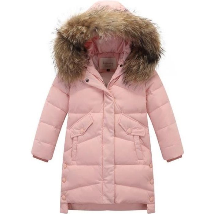 manteau fille capuche fourrure
