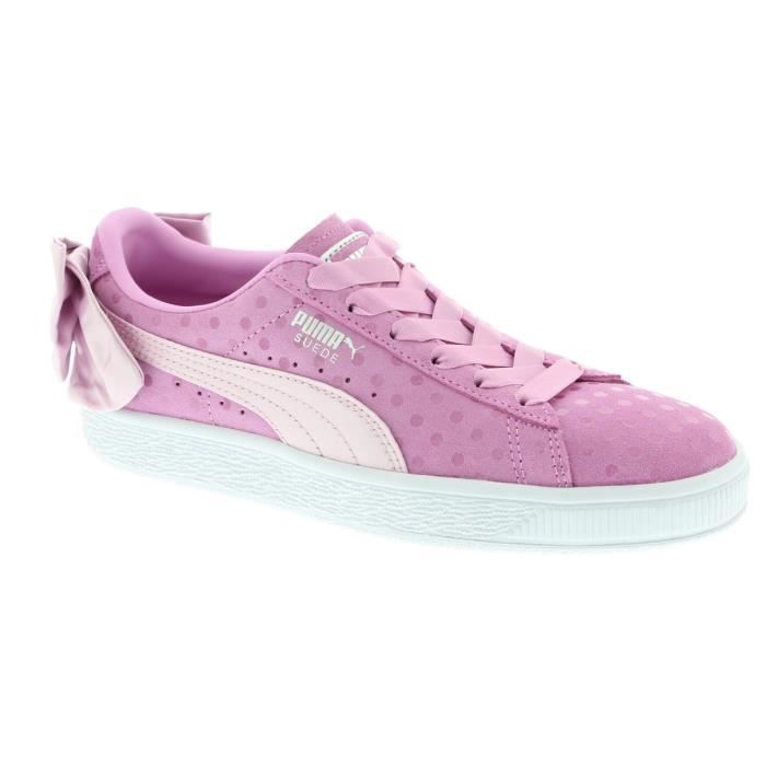 basket puma fille rose
